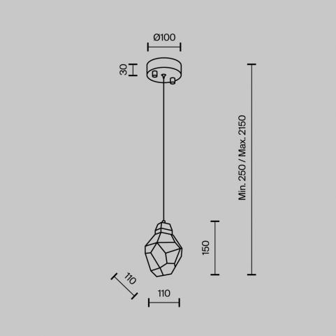 Подвесной светильник Modelux 4000K ML.88971.1 GD