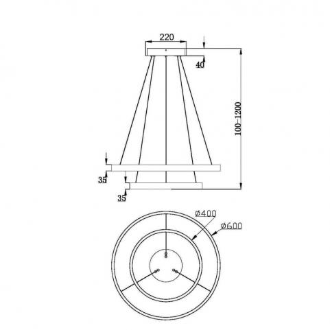 Подвесной светильник Maytoni Rim  MOD058PL-L55BSK
