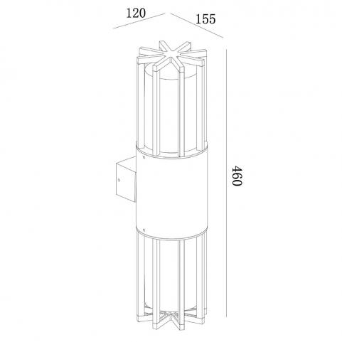 Настенный уличный светильник Maytoni Barrel O453WL-02GF