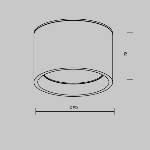 Точечный светильник Maytoni Technical Ceiling 3000K Hydra C090CL-10W3K-B