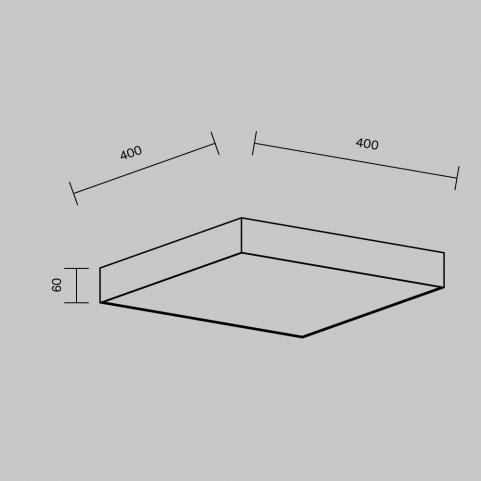 Потолочный светильник Maytoni Technical Ceiling 4000K Zon C032CL-45W4K-SQ-B