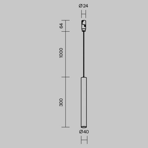 Трековый подвесной светильник Maytoni Technical 3000К  Skim TR210-1-5W3K-M-B