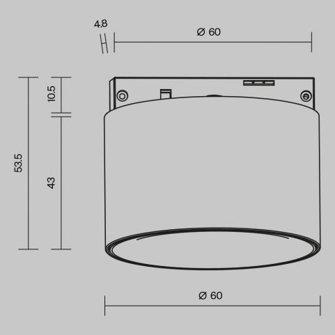 Трековый светильник Maytoni Technical Levity 2700К Alfa S TR188-1-5W2.7K-M-BW
